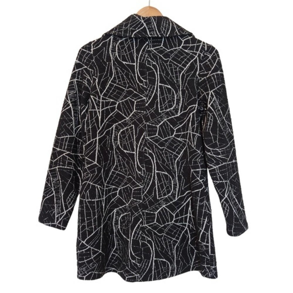 Tonia DeBellis Black White Abstract Print Jacket - Picture 6 of 14